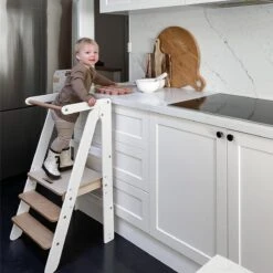 Toypark Folding Learning Tower - White/Natural 24 Toypark Folding Learning Tower - White/Natural -Children Toy Store ToyparkFoldingLearningTower WhiteNatural