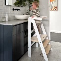 Toypark Folding Learning Tower - White/Natural 23 Toypark Folding Learning Tower - White/Natural -Children Toy Store ToyparkFoldingLearningTower WhiteNatural 5