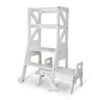 My Duckling JALA Deluxe Adjustable Learning Tower (White) - Flag With Rectangle Handle