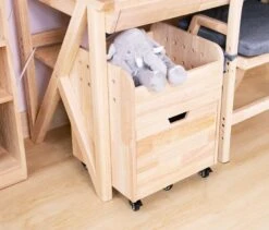 My Duckling Solid Wood Mobile Storage Unit -Children Toy Store bg01