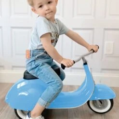 Ambosstoys Primo Classic Sky Blue Ride-On (Leather Seat)
