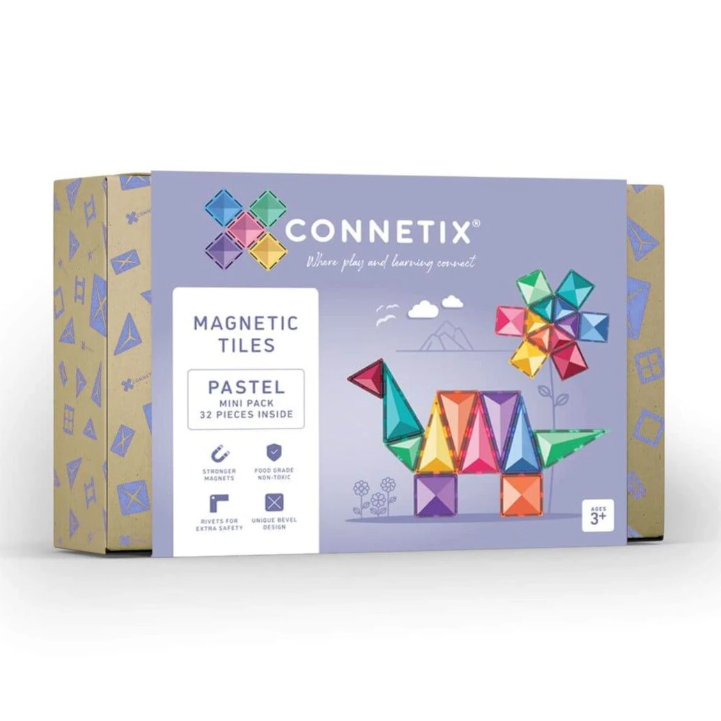 Connetix Tiles Pastel 32 Piece Mini Pack 3 Connetix Tiles Pastel 32 Piece Mini Pack