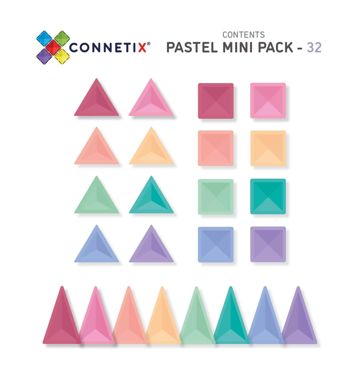 Connetix Tiles Pastel 32 Piece Mini Pack 9 Connetix Tiles Pastel 32 Piece Mini Pack - Image 7