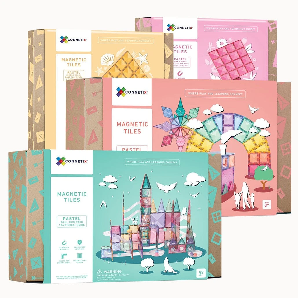 Connetix Tiles 312 Piece Pastel Complete Bundle 3 Connetix Tiles 312 Piece Pastel Complete Bundle