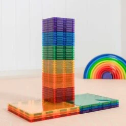 Connetix Tiles Rainbow Square Pack 42 Piece -Children Toy Store dsc 2531 scaled 3ab8403c de86 43b3 993e 07a61ff5d59d