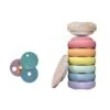 Grimm's X Stapelstein Set - Original Rainbow Complete Pastel Set Of 8 + Grimm's Rolling Disc Set -Children Toy Store easter1 learning tower 2