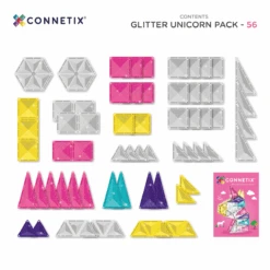 Connetix Tiles Glitter Unicorn Pack 56 Piece -Children Toy Store image 1752207821 7