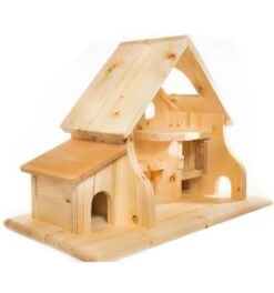 Drei Blatter Wooden Farm Cottage With Stable -Children Toy Store kleintierstall bio bauernhof3