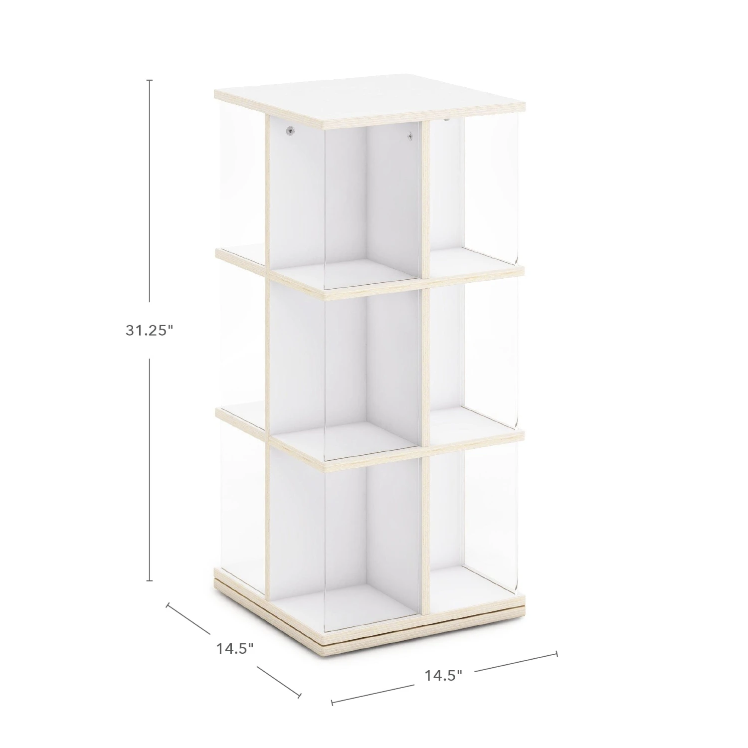 Guidecraft EdQ Rotating Book Display 3 Tier - White 6 Guidecraft EdQ Rotating Book Display 3 Tier - White - Image 4