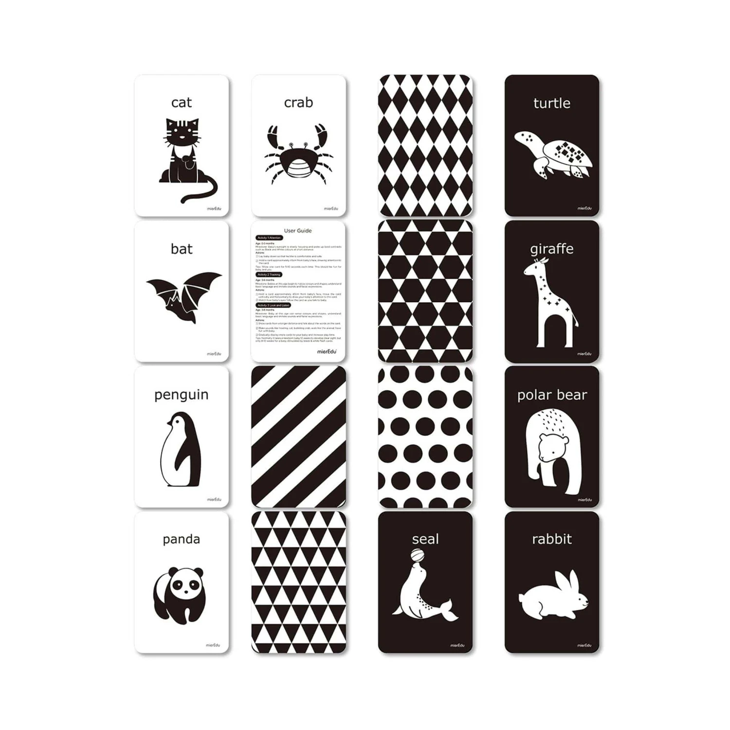 MierEdu Cognitive Flash Cards - Black & White 4 MierEdu Cognitive Flash Cards - Black & White - Image 2