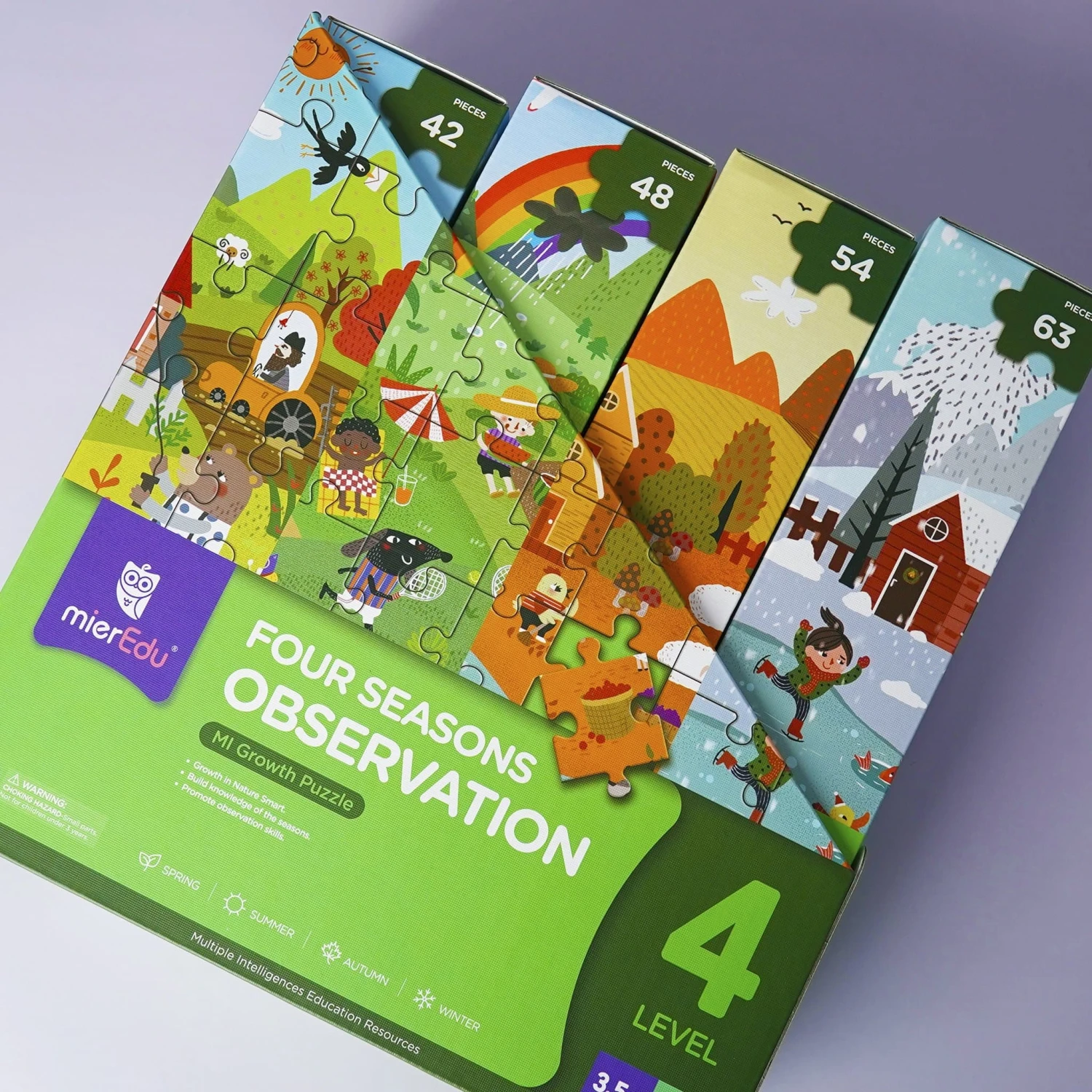 MierEdu MI Growth Puzzle Level 4 - Four Seasons Observation 4 MierEdu MI Growth Puzzle Level 4 - Four Seasons Observation - Image 2