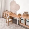 My Duckling Montessori Kids Height Adjustable Table With One Wooden Chair