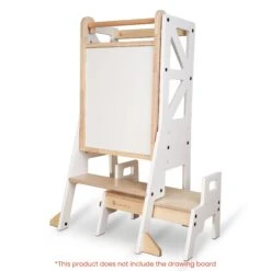 My Duckling JALA Deluxe Adjustable Learning Tower (White/Natural) - Flag With Rectangle Handle -Children Toy Store my duckling jala deluxe adjustable learning tower flag with rectangle handle 1146135666