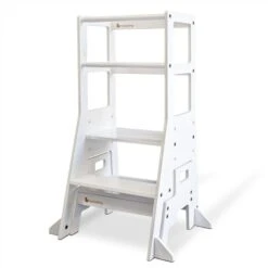 My Duckling Adjustable Learning Tower With Stool -White -Children Toy Store my duckling jala deluxe adjustable learning tower white 43901725737124 2 1