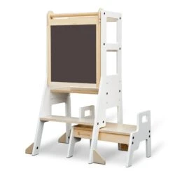 My Duckling Adjustable Learning Tower With Stool – White + Natural 17 My Duckling Adjustable Learning Tower With Stool – White + Natural -Children Toy Store my duckling jala deluxe adjustable learning tower white natural 43901580574884 2 1