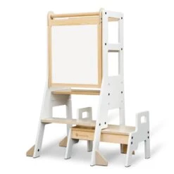 My Duckling Adjustable Learning Tower With Stool – White + Natural 16 My Duckling Adjustable Learning Tower With Stool – White + Natural -Children Toy Store my duckling jala deluxe adjustable learning tower white natural 43901580640420 2 1