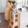 My Duckling Adjustable Learning Tower With Stool –Natural 1 My Duckling Adjustable Learning Tower With Stool –Natural -Children Toy Store my duckling jala deluxe learning tower natural 43137822163108