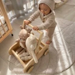 [Slight Defect Clearance] My Duckling Wooden Adjustable Baby Walker -Children Toy Store my duckling wooden adjustable speed control baby walker 43352727847076
