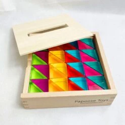 Papoose Lucite Small Triangles 32pc Set -Children Toy Store p32 1