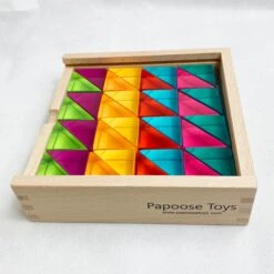 Papoose Lucite Small Triangles 32pc Set -Children Toy Store p32 3