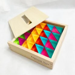 Papoose Lucite Small Triangles 32pc Set -Children Toy Store p32 4