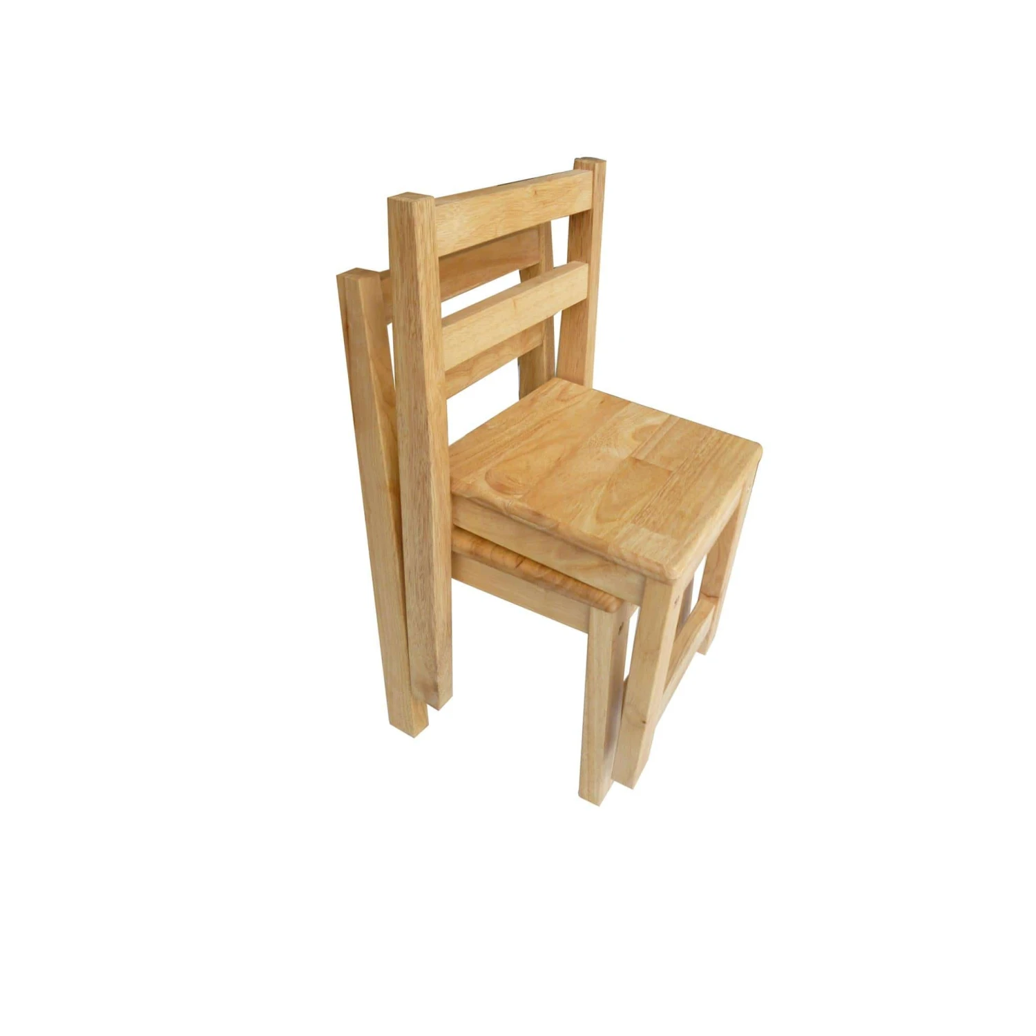 QToys Rubber Wood Standard Chairs (Set Of 2) 3 QToys Rubber Wood Standard Chairs (Set Of 2)