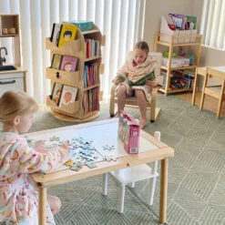 My Duckling Revolving Solid Wood Bookcase -Children Toy Store rb002