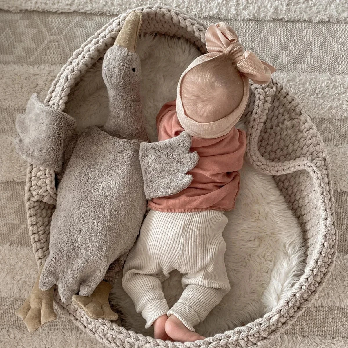 SENGER Cuddly Animal - Goose Large Grey Vegan W Removable Heat/Cool Pack 4 SENGER Cuddly Animal - Goose Large Grey Vegan W Removable Heat/Cool Pack - Image 2