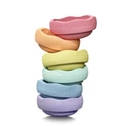 Stapelstein Original Rainbow Complete Pastel (Set Of 7) + Super Confetti Board -Children Toy Store stapelstein balance stepping stones original set of 6 rainbow SP 100331 2 1200x1200 1e1e5235 2f36 45cd b6cb 07f38d2cdf7b