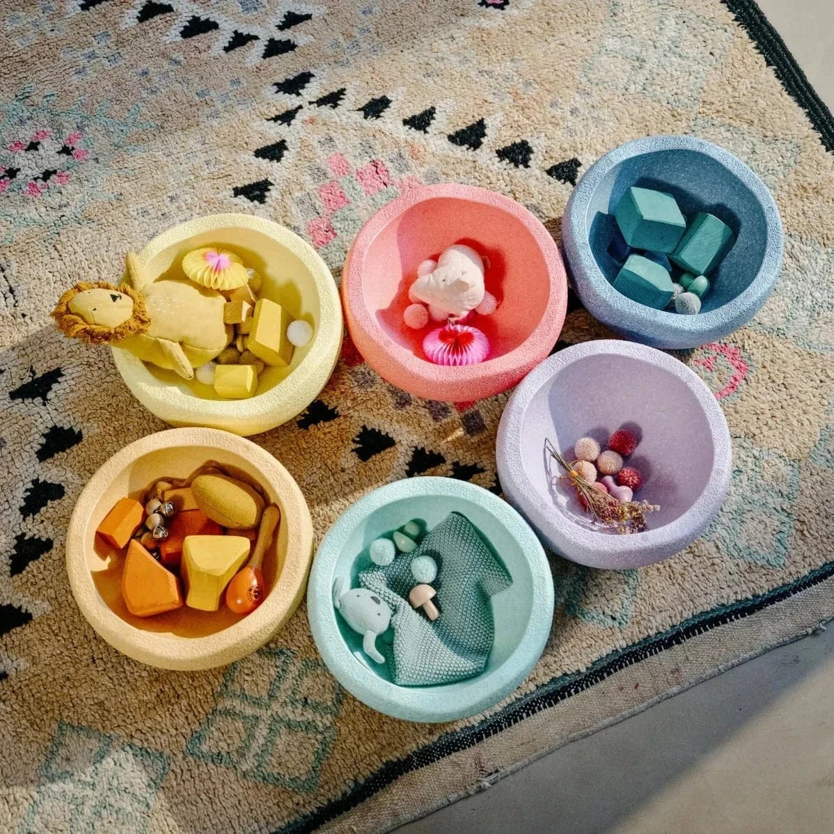 Grimm's X Stapelstein Set - Original Rainbow Complete Pastel Set Of 8 + Grimm's Rolling Disc Set 10 Grimm's X Stapelstein Set - Original Rainbow Complete Pastel Set Of 8 + Grimm's Rolling Disc Set - Image 8