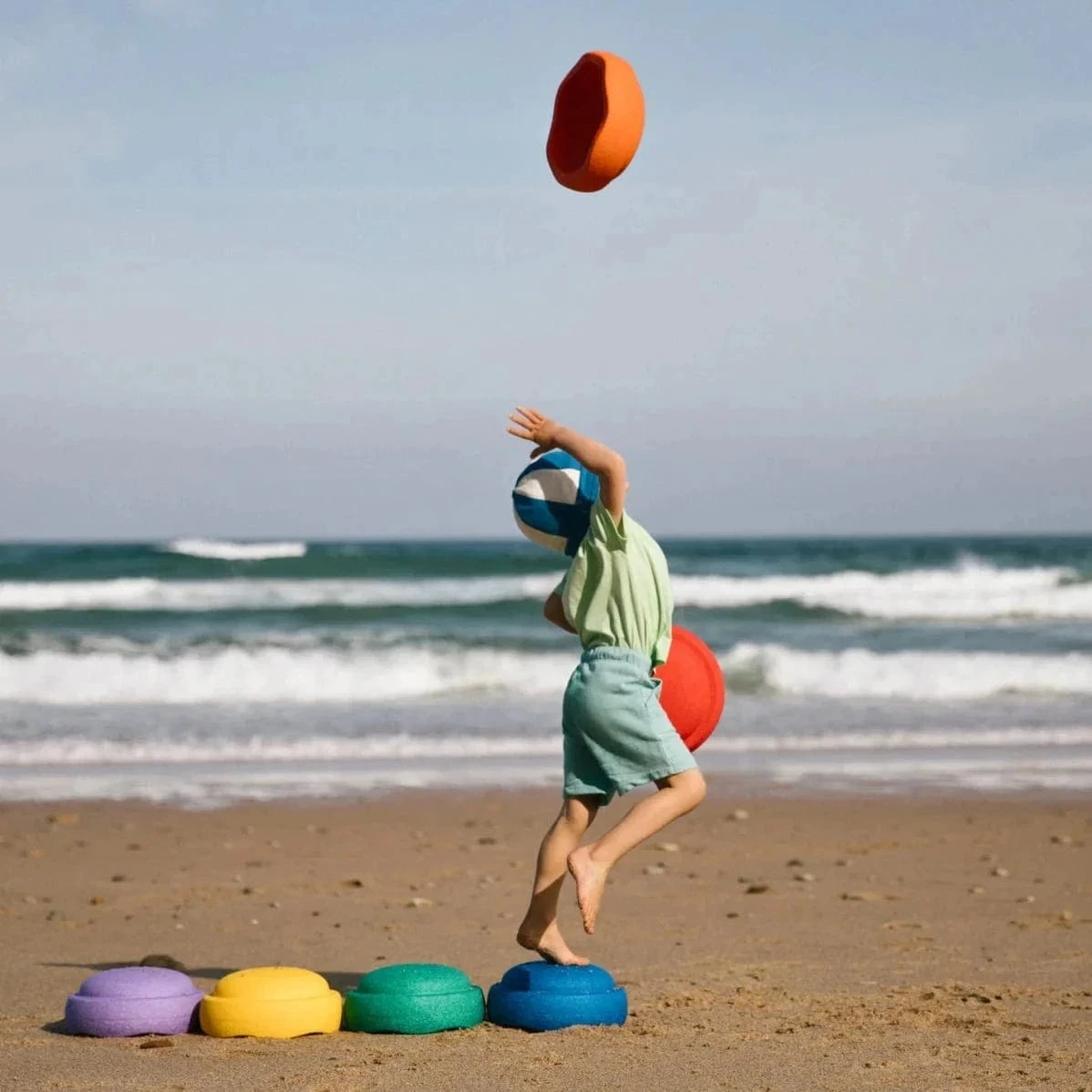 Grimm's X Stapelstein Set - Original Rainbow Classic Set Of 7 + Grimm's Rolling Disc Set 6 Grimm's X Stapelstein Set - Original Rainbow Classic Set Of 7 + Grimm's Rolling Disc Set - Image 4