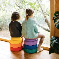 Grimm's X Stapelstein Set - Original Rainbow Classic Complete Set Of 8 + Grimm's Rolling Disc Set -Children Toy Store stapelstein balance stepping stones original set of 6 rainbow classic SP 100307 4 1198x1198 071bb5d6 f3f9 4681 ae1b d74de78f40c4