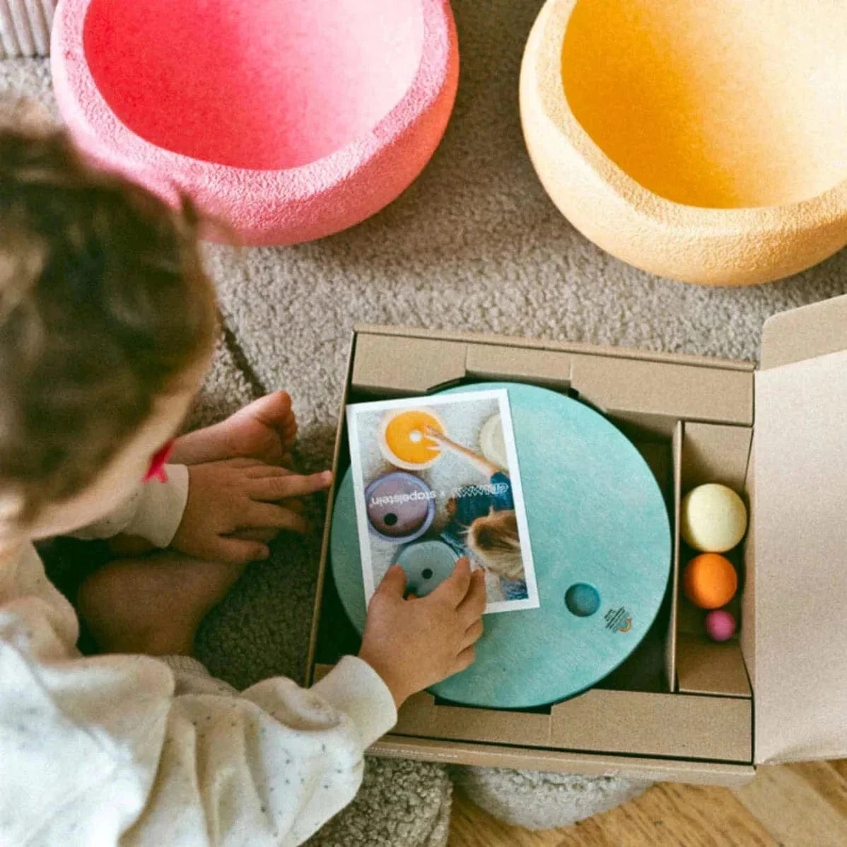 Grimm's X Stapelstein Set - Original Rainbow Complete Pastel Set Of 8 + Grimm's Rolling Disc Set 8 Grimm's X Stapelstein Set - Original Rainbow Complete Pastel Set Of 8 + Grimm's Rolling Disc Set - Image 6