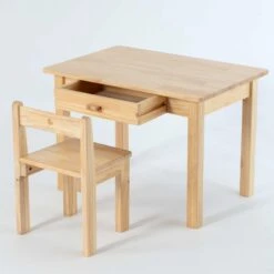 My Duckling Kids Study Table And Chair Set In Pinewood 15 My Duckling Kids Study Table And Chair Set In Pinewood -Children Toy Store t002