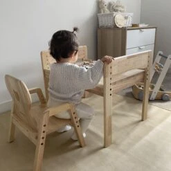 My Duckling Primary Adjustable Table And Chair Set - Bear -Children Toy Store tb0003