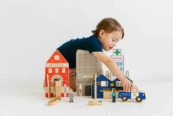 Freckled Frog Happy Architect Emergency Set -Children Toy Store the freckled frog happy architect emergency wooden toy set 4