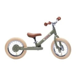 Trybike 2 In 1 Vintage Steel Balance Bike - Green -Children Toy Store trybike 2 in 1 green vintage steel balance bike 3 wheel 2