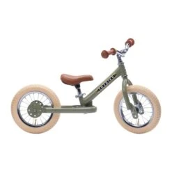 Trybike 2 In 1 Vintage Steel Balance Bike - Green -Children Toy Store trybike 2 in 1 green vintage steel balance bike 3 wheel 4