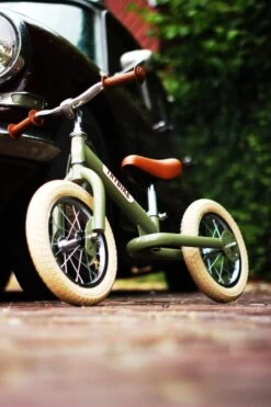 Trybike 2 In 1 Vintage Steel Balance Bike - Green -Children Toy Store trybike 2 in 1 green vintage steel balance bike 3 wheel 9