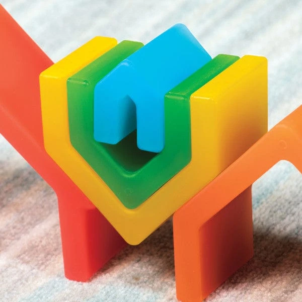 Guidecraft Discovery Stackers - Rainbow House 9 Guidecraft Discovery Stackers - Rainbow House - Image 7